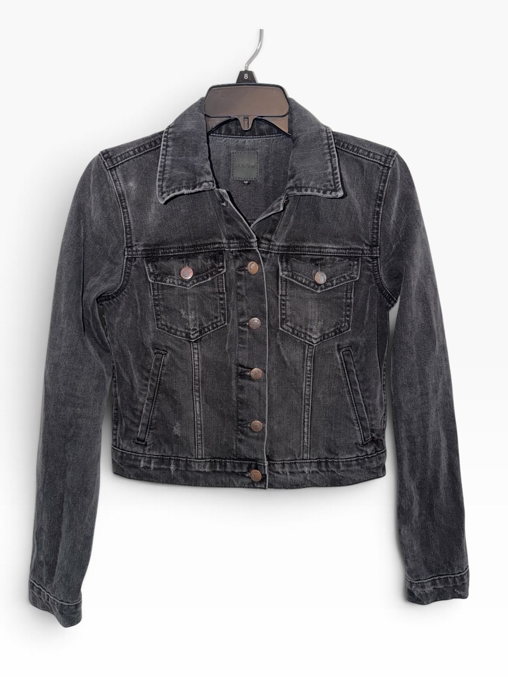 Joe's Jeans Black Washed the Cropped Denim Jacket size XS - Picture 4 of 9